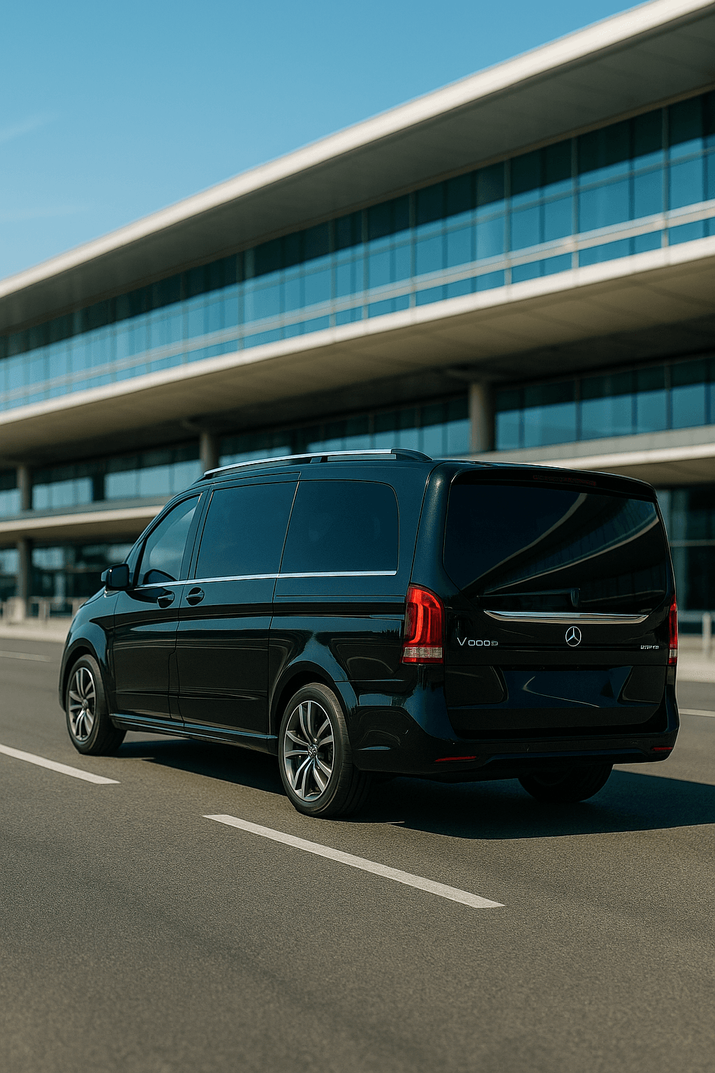 Van in front of Paris monument